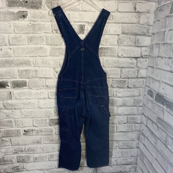 Vintage 90s Y2K Silver Jeans Denim Bib Overalls - Picture 6 of 16